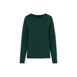 Bluza damska Kariban Loose. Zielone bluzy damskie KARIBAN, l, bez wzorów, z bawełny, bez kaptura. Za 147.00 zł.