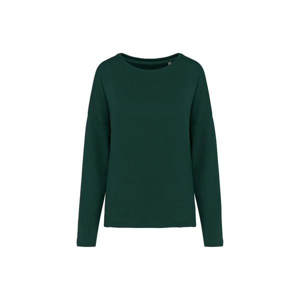 Bluza damska Kariban Loose. Zielone bluzy damskie KARIBAN, l, bez wzorów, z bawełny, bez kaptura. Za 141.50 zł.