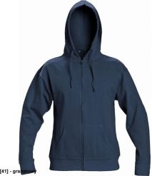 CERVA NAGAR - bluza z kapturem ściąganym sznurkiem 80% bawełna, 20% poliester - granatowy 3XL. Niebieskie bluzy męskie CERVA, m, bez wzorów, z bawełny, z kapturem. Za 78.74 zł.