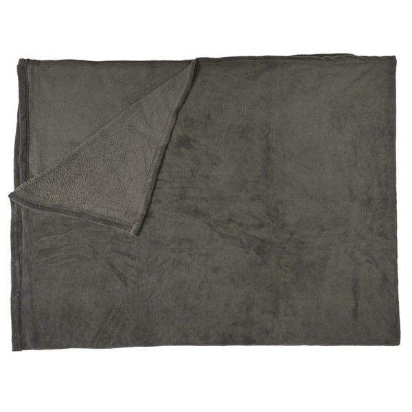 Pled molleton szary 150x200cm. Szare kocyki dla dzieci Intesi. W wyprzedaży za 59.90 zł.