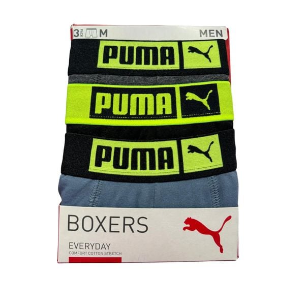 Bokserki męskie Puma BASIC PLACED LOGO ELASTIC 3-PACK 93554806. Bokserki męskie Puma, m, bez wzorów, z bawełny. Za 142.74 zł.