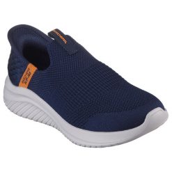 Buty sportowe Sneakersy damskie, Skechers Ultra Flex 3.0 - Smooth Step Slip-ins. Brązowe obuwie sportowe damskie Skechers, bez wzorów, sportowe, bez zapięcia. Za 239.99 zł.
