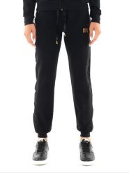 Spodnie dresowe z bawełna z sznurek regulacyjny na co dzień. Czarne spodnie sportowe damskie LEONE 1947 APPAREL, xs, bez wzorów, z bawełny, na fitness i siłownię. Za 303.12 zł.