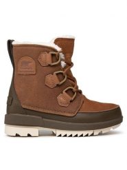 Sorel Trzewiki Torino™ II Wp NL4958 Brązowy. Brązowe botki damskie Sorel, ze skóry, bez obcasa, na płaskiej podeszwie, bez zapięcia. Za 399.99 zł.