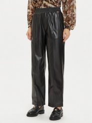 Liu Jo Spodnie skórzane WF4153 E0392 Czarny Regular Fit. Czarne spodnie materiałowe damskie Liu Jo, bez wzorów, z syntetyku. Za 499.99 zł.