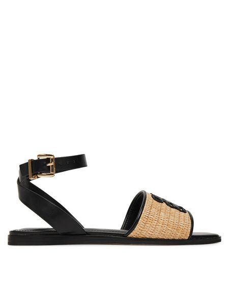 Nine West Sandały CWBFS181-03 Czarny. Czarne sandały damskie Nine West, bez wzorów, z materiału, bez obcasa, na płaskiej podeszwie, bez zapięcia. Za 117.99 zł.