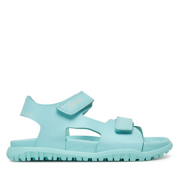 Sandały Geox. Niebieskie sandały chłopięce Geox, bez zapięcia. Za 229.99 zł.