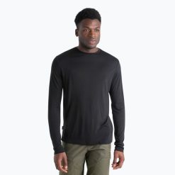 Longsleeve trekkingowy męski icebreaker Merino 125 Cool-Lite Sphere III Tee. Czarne bluzki z długim rękawem męskie Icebreaker, m, bez wzorów, bez kołnierzyka. Za 299.99 zł.