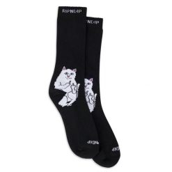 Skarpety Rip n Dip Lord Nermal czarne. Czarne skarpety męskie RIPNDIP, bez wzorów. Za 109.98 zł.