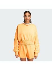 Adidas Bluza Soft Lux KA7017 Pomarańczowy Loose Fit. Brązowe bluzy damskie Adidas, l, bez wzorów, z syntetyku, bez kaptura. Za 279.99 zł.