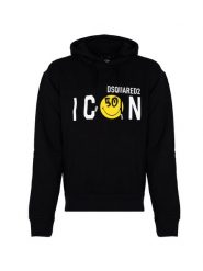 Dsquared2 Bluza "Smilley" | S79GU0081 S25538 | Mężczyzna | Czarny. Czarne bluzy męskie Dsquared2, m, bez wzorów, z bawełny, z kapturem. W wyprzedaży za 1,399.00 zł.