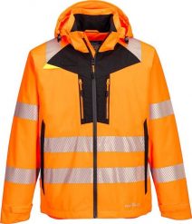 Kurtka męska Portwest DX462 - Ostrzegawcza kurtka przeciwdeszczowa DX4 - pomarańczowy 2XL. Brązowe kurtki męskie Portwest, m, bez wzorów, bez kaptura. Za 400.96 zł.