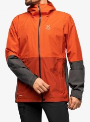 Kurtka membranowa męska Haglofs Finch Proof Jacket. Czerwone kurtki męskie Haglöfs, m, bez wzorów, z poliesteru, bez kaptura. Za 490.25 zł.