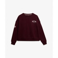 Damska bluza z dekoltem Superdry Athletic Essentials. Czerwone bluzy damskie Superdry., xl, bez wzorów, bez kaptura. Za 269.95 zł.