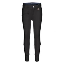 Spodnie jeździeckie mid grip dla dziewczynek ELT Funktion Sport. Czarne spodnie materiałowe dla dziewczynek ELT, bez wzorów, z bawełny. Za 150.40 zł.