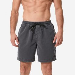 Spodenki surfingowe męskie Quiksilver Surfwash pół-długie 17". Czarne kąpielówki męskie Quiksilver, m, bez wzorów, z poliesteru, długie. Za 179.99 zł.