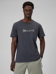 4F T-shirt regular z nadrukiem męski - szary 3XL. Szare t-shirty męskie 4f, m, bez wzorów, z bawełny, bez kołnierzyka. Za 59.99 zł.