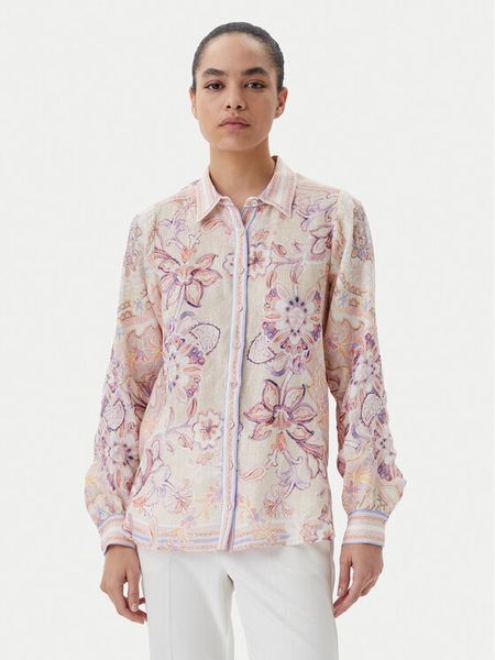 Hale Bob Koszula Nia 4ZCA214A Beżowy Regular Fit. Brązowe bluzki damskie Hale bob, m, bez wzorów, ze lnu, bez kołnierzyka, bez ramiączek. Za 739.99 zł.