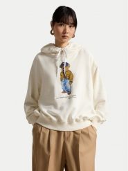 Polo Ralph Lauren Bluza 211B17799001 Biały Regular Fit. Białe bluzy damskie Polo Ralph Lauren, s, bez wzorów, z bawełny, bez kaptura. Za 1,299.00 zł.