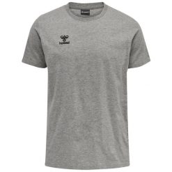 Bawełniana koszulka Hummel Move Grid. Szare koszulki sportowe męskie Hummel, xl, bez wzorów, z bawełny, bez kołnierzyka, bez ramiączek, do piłki nożnej. Za 150.00 zł.