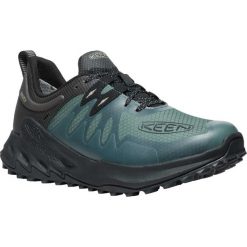 Buty męskie KEEN Zionic WP M Dark Forest/Black. Czarne buty sportowe męskie 909, bez zapięcia, trekkingowe. Za 580.99 zł.
