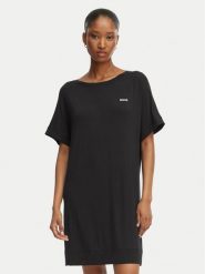 BOSS Koszula nocna Element 50561000 Czarny Regular Fit. Czarne koszule nocne damskie Boss, l, bez wzorów, z wiskozy. Za 279.99 zł.