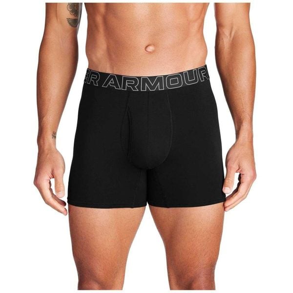 Bokserki termoaktywne Under Armour Performance Cotton 6 in 3-Pack Boxerjock. Czarne bielizna termoaktywna męska Under Armour, m, bez wzorów, z bawełny. Za 199.99 zł.