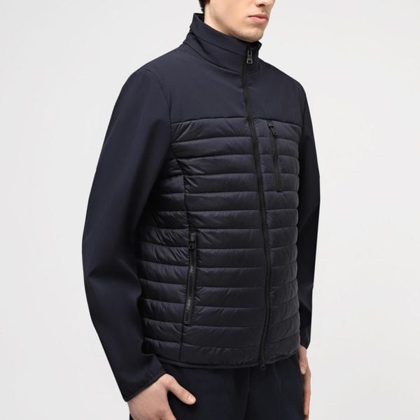 Kurtka GEOX M SAPIENZA Niebieski. Niebieskie kurtki męskie Geox, m, bez wzorów, z tkaniny, casualowe, bez kaptura. Za 615.99 zł.