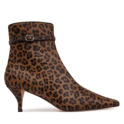 Botki TWINSET. Brązowe botki damskie Twinset, bez obcasa, na szpilce, bez zapięcia. Za 969.99 zł.