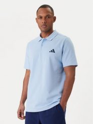 Adidas Polo Small Logo Pique KS5530 Błękitny Regular Fit. Niebieskie koszulki polo męskie Adidas, m, bez wzorów, z bawełny, bez ramiączek. Za 129.99 zł.