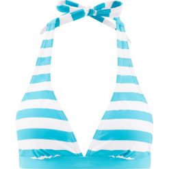 Biustonosz bikini z ramiączkami wiązanymi na szyi bonprix turkusowo-biały. Bikini damskie marki NABAIJI. Za 16.99 zł.