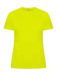 Clique Basic-T Women dopasowany T-shirt, 100% bawełna, visibility green. Zielone t-shirty damskie CLIQUE, m, bez wzorów, z bawełny, bez kołnierzyka. Za 96.68 zł.