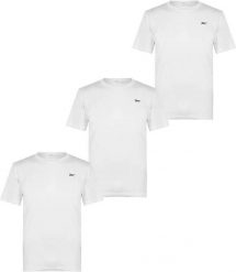Koszulka sportowa męska Reebok Crew Neck Tee Santo 3-PAK. Białe koszulki sportowe męskie Reebok, l, bez wzorów, z bawełny, bez kołnierzyka, bez ramiączek. Za 91.99 zł.