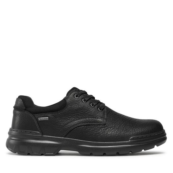 Półbuty Clarks. Czarne półbuty damskie Clarks, bez wzorów, bez obcasa, na koturnie, bez zapięcia. Za 356.99 zł.