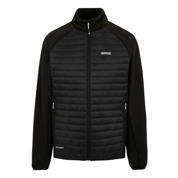 Męska Kurtka Hybrydowa Clumber. Czarne kurtki męskie Regatta, na zimę, m, bez wzorów, z elastanu, wakacyjne, bez kaptura. Za 207.99 zł.
