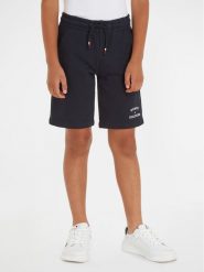 Tommy Hilfiger Szorty sportowe Th Logo KB0KB08841 M Granatowy Regular Fit. Niebieskie szorty dla chłopców Tommy Hilfiger, bez wzorów, z bawełny, sportowe. Za 259.99 zł.