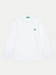 United Colors Of Benetton Polo 3089G3009 Biały Regular Fit. Białe t-shirty dla chłopców United Colors Of Benetton, bez wzorów, z bawełny, bez ramiączek. Za 79.99 zł.