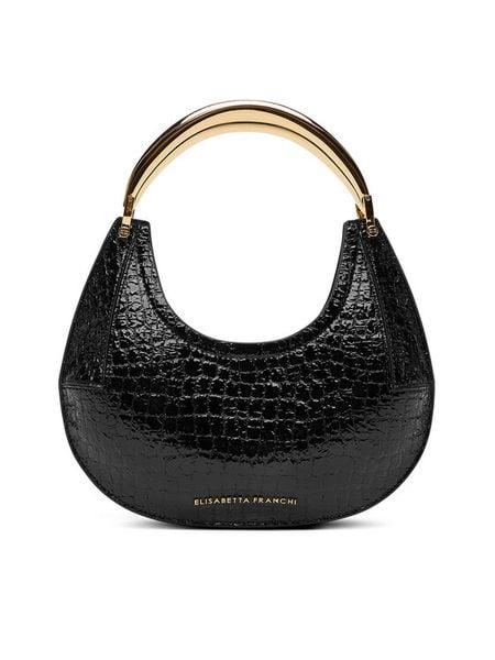Elisabetta Franchi Torebka BS-29A-56E2-V440 Czarny. Czarne torebki do ręki damskie Elisabetta Franchi, bez wzorów, ze skóry, bez dodatków. Za 1,909.00 zł.