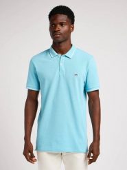 MESKA KOSZULKA LEE PIQUE POLO PREPPY BLUE 112349952. Niebieskie koszulki polo męskie Lee, m, bez wzorów, bez ramiączek. Za 89.99 zł.