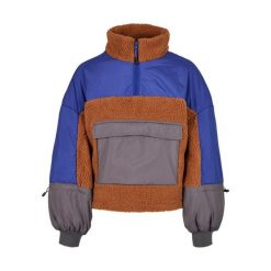 Kurtka damska trójkolorowa Urban Hiking Classics Sherpa. Brązowe kurtki damskie Urban Classics, bez wzorów, bez kaptura. Za 274.00 zł.
