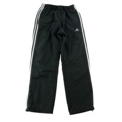 Second life - Spodnie dresowe męskie Climacool z zamkami u dołu - Stan dobry. Czarne spodnie sportowe męskie Adidas, m, bez wzorów, z dresówki, do biegania, climacool (adidas). Za 107.36 zł.