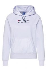 Bluza sportowa damska Champion Sweatshirt HD z kapturem. Białe bluzy damskie Champion, l, bez wzorów, z bawełny, z kapturem. Za 188.49 zł.
