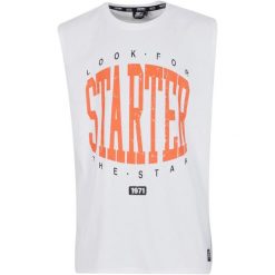 Tank top Starter. Białe t-shirty męskie Starter, s, bez wzorów, z materiału, eleganckie, bez kołnierzyka. Za 138.50 zł.