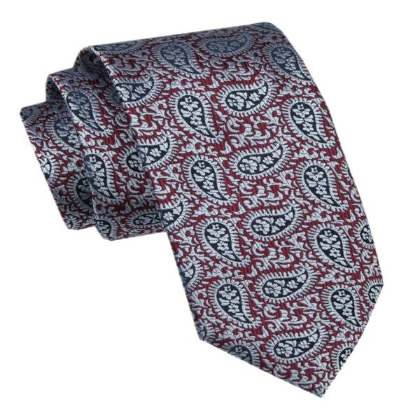 Elegancki Krawat Męski - Alties - Czerwień i Popiel, Paisley. Czerwone krawaty i muchy Alties, bez wzorów, z tkaniny, eleganckie. Za 49.00 zł.