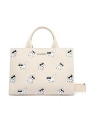 KARL LAGERFELD Torebka B3W50064 Beżowy. Brązowe torebki do ręki damskie KARL LAGERFELD, bez wzorów, z materiału, bez dodatków. Za 549.99 zł.