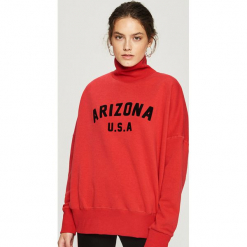 Bluza z golfem - Czerwony. Czerwone bluzy damskie Sinsay. Za 59.99 zł.
