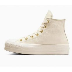 Buty CONVERSE CTAS LIFT HI Biały. Białe obuwie sportowe damskie Converse, bez wzorów, ze skóry, trekkingowe. Za 390.99 zł.