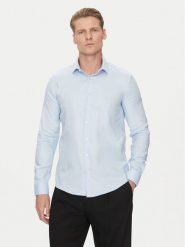 Calvin Klein Koszula K10K114316 Niebieski Slim Fit. Niebieskie koszule męskie Calvin Klein, m, bez wzorów, z bawełny, bez kołnierzyka, bez ramiączek. Za 279.99 zł.