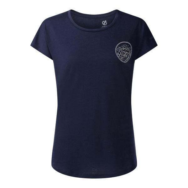 Koszulka Damska Serenity Mountain Scene. Niebieskie t-shirty damskie Dare 2b, xl, bez wzorów, z lyocellu, bez kołnierzyka. Za 92.99 zł.
