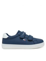 Tommy Hilfiger Sneakersy Low Cut Velcro Sneaker T1X9-34062-1355 S Granatowy. Niebieskie buty sportowe chłopięce Tommy Hilfiger, bez wzorów, ze skóry, bez zapięcia. Za 229.99 zł.